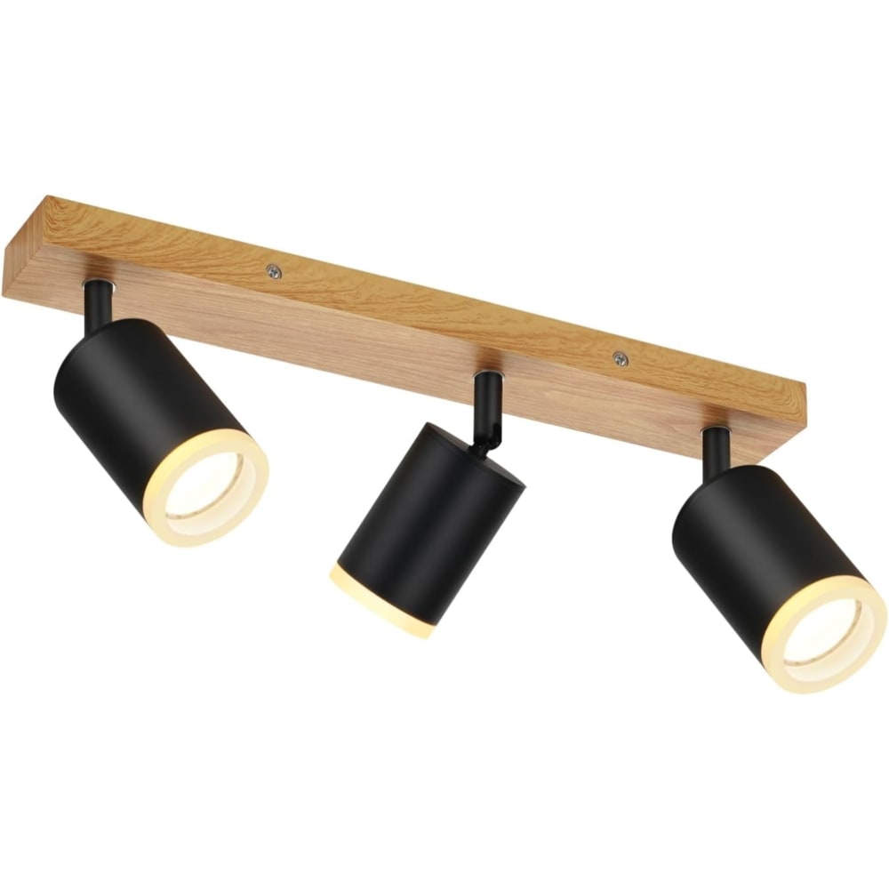 Spot de plafond en aluminium noir 41x6x15cm gu10