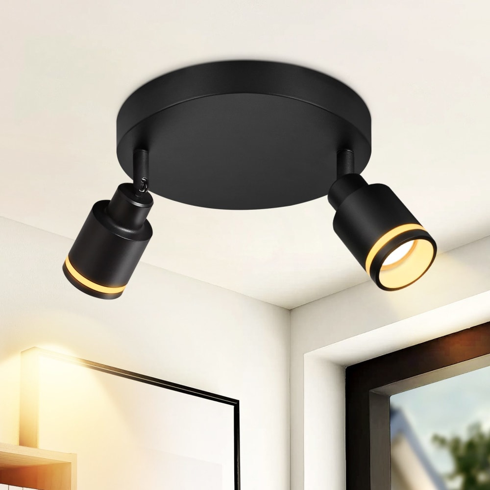 Spot de plafond en fer noir 20x20x15.7cm gu10 — vue 3