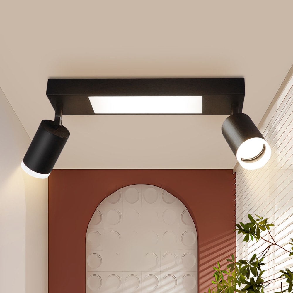 Deckenstrahler Eisen 34x8x16.9cm Schwarz GU10 - Maisons Du Monde