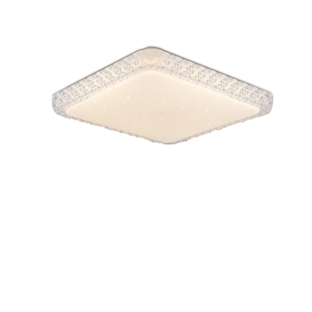 Plafonnier en pvc blanc 30x30x5.5cm led intensité variable 32w