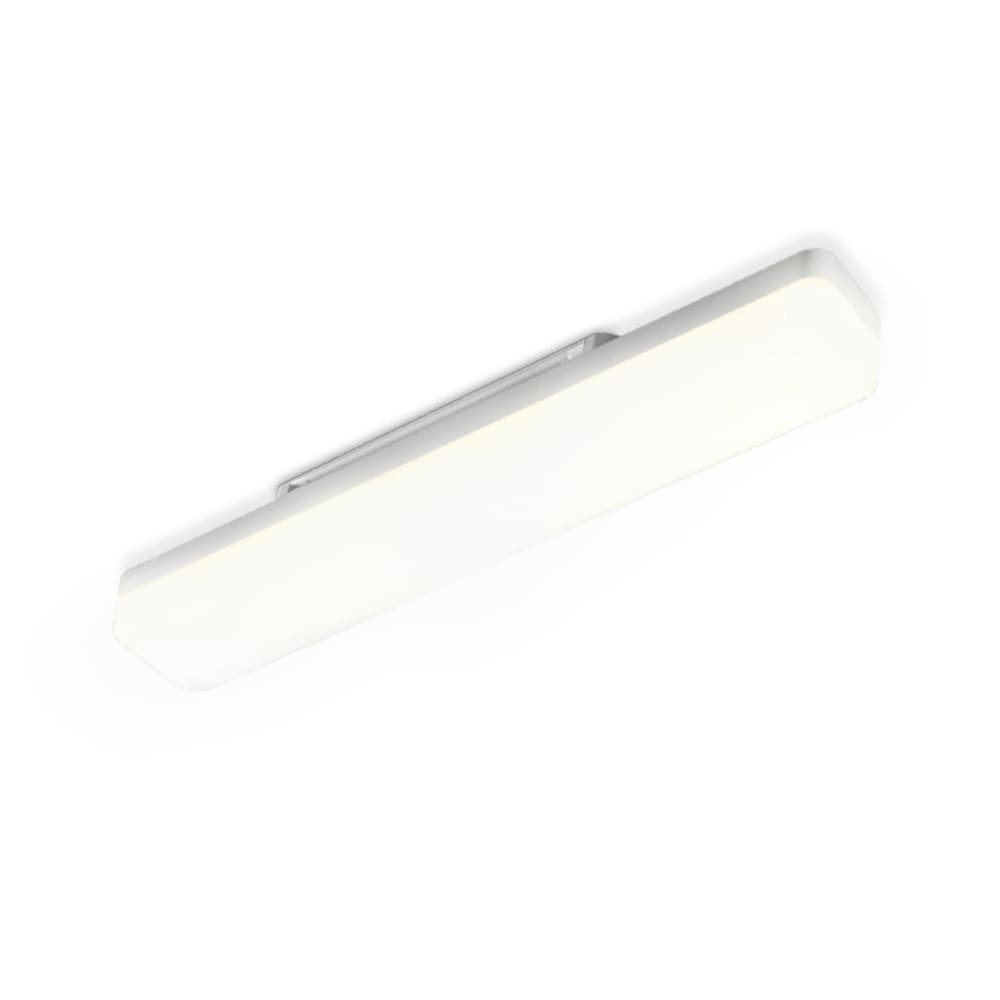 Plafonnier en pvc blanc 40x5x4.5cm led 4000k 18w