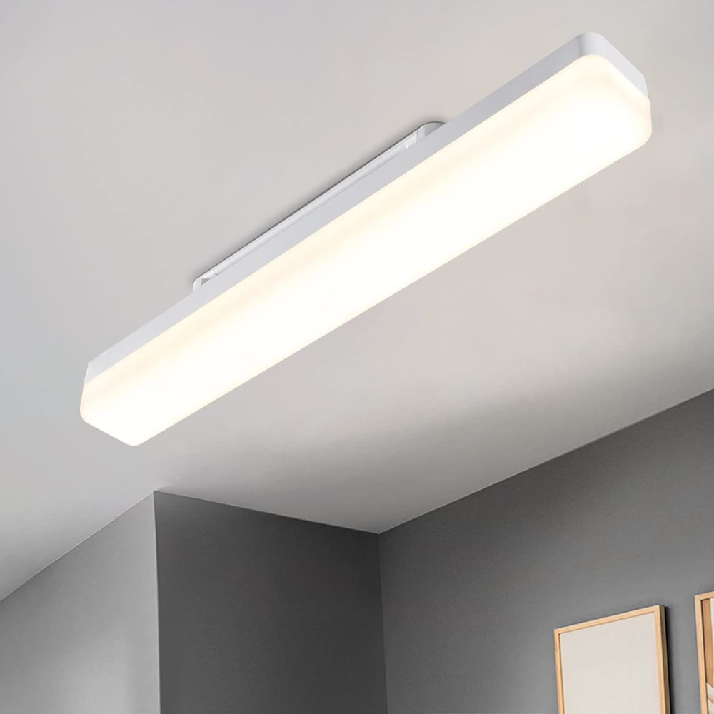 Plafonnier en pvc blanc 40x5x4.5cm led 4000k 18w — vue 3