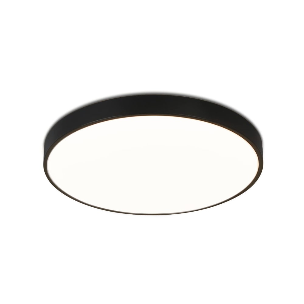 Plafonnier en pvc noir 21x21x5.7cm led 3000k 12w
