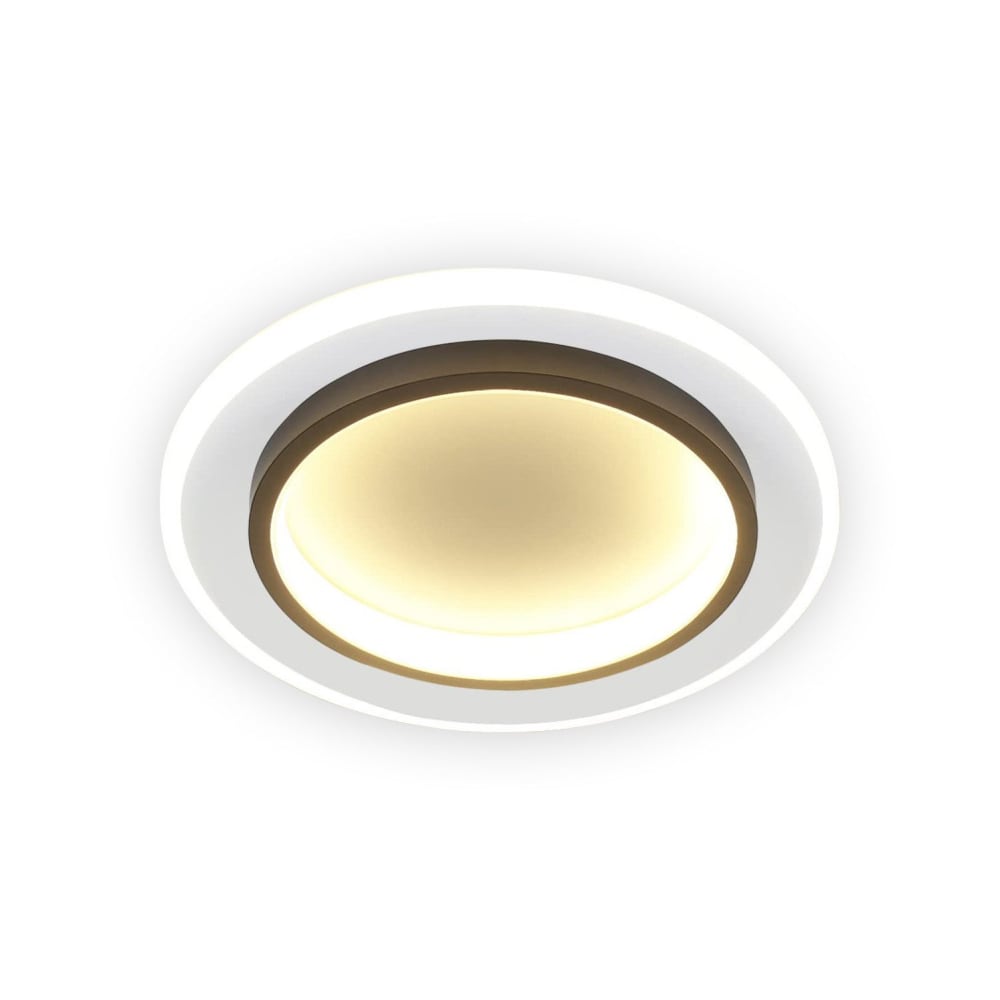 Plafonnier en plastique blanc 24x6cm led 3000k 14w