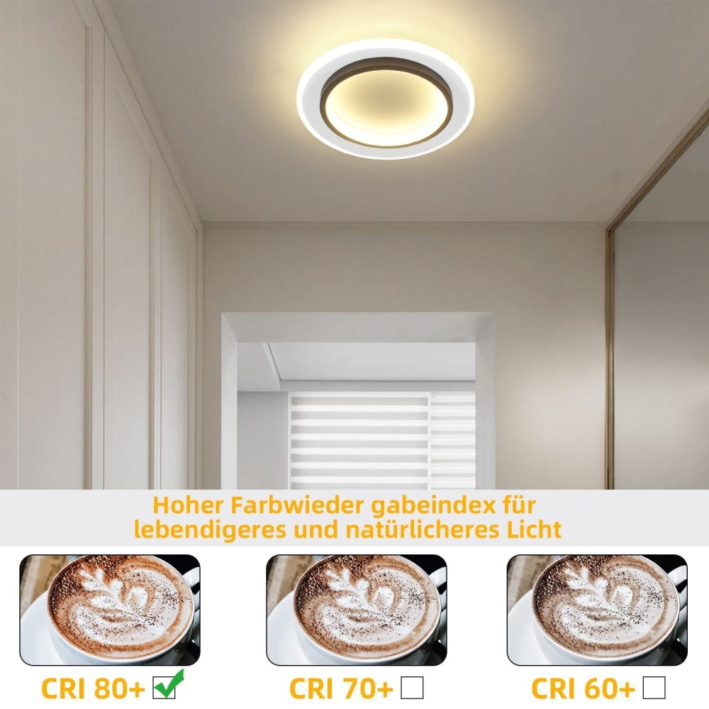 Plafonnier en plastique blanc 24x6cm led 3000k 14w — vue 4