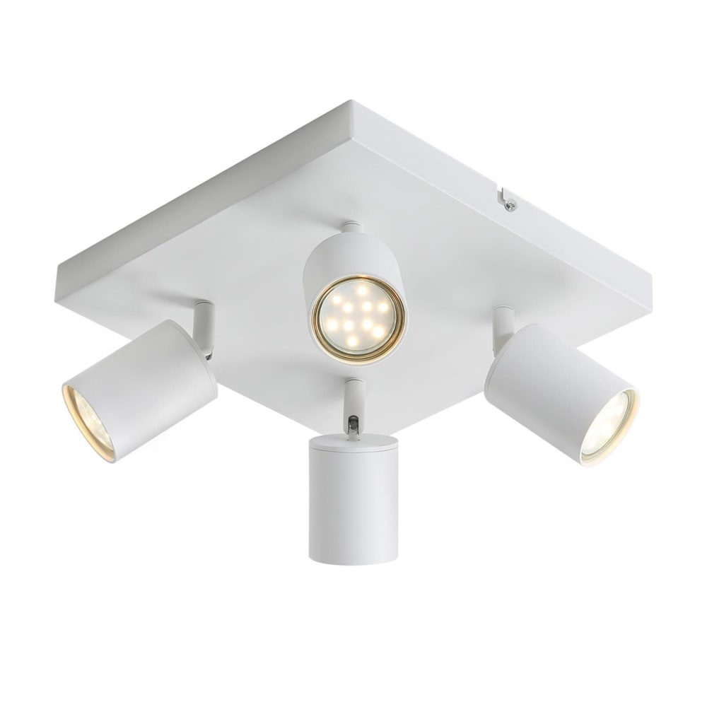 Spot de plafond en aluminium blanc 25x25x14.4cm gu10
