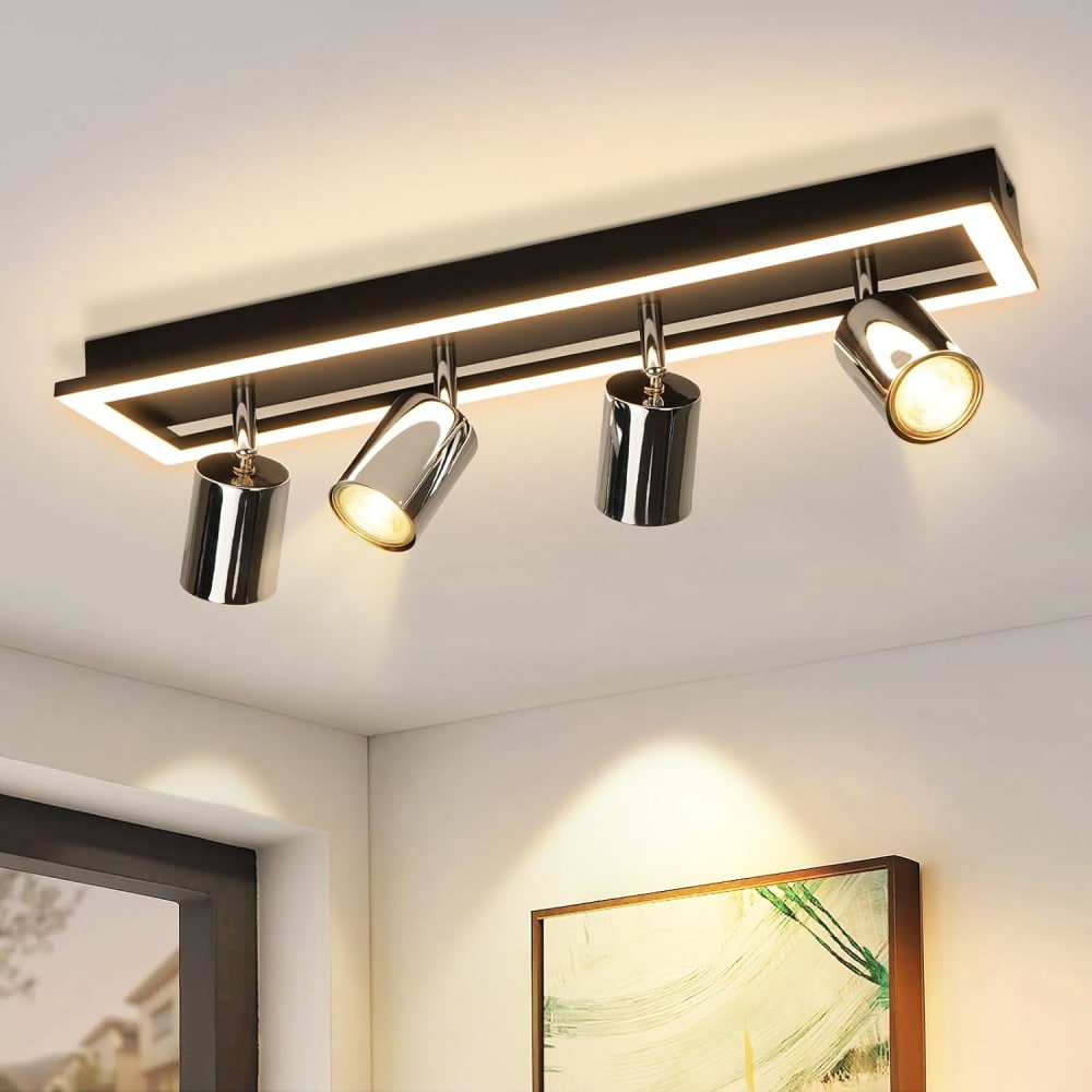 Spot de plafond en fer noir 52x13x15.5cm gu10 — vue 3
