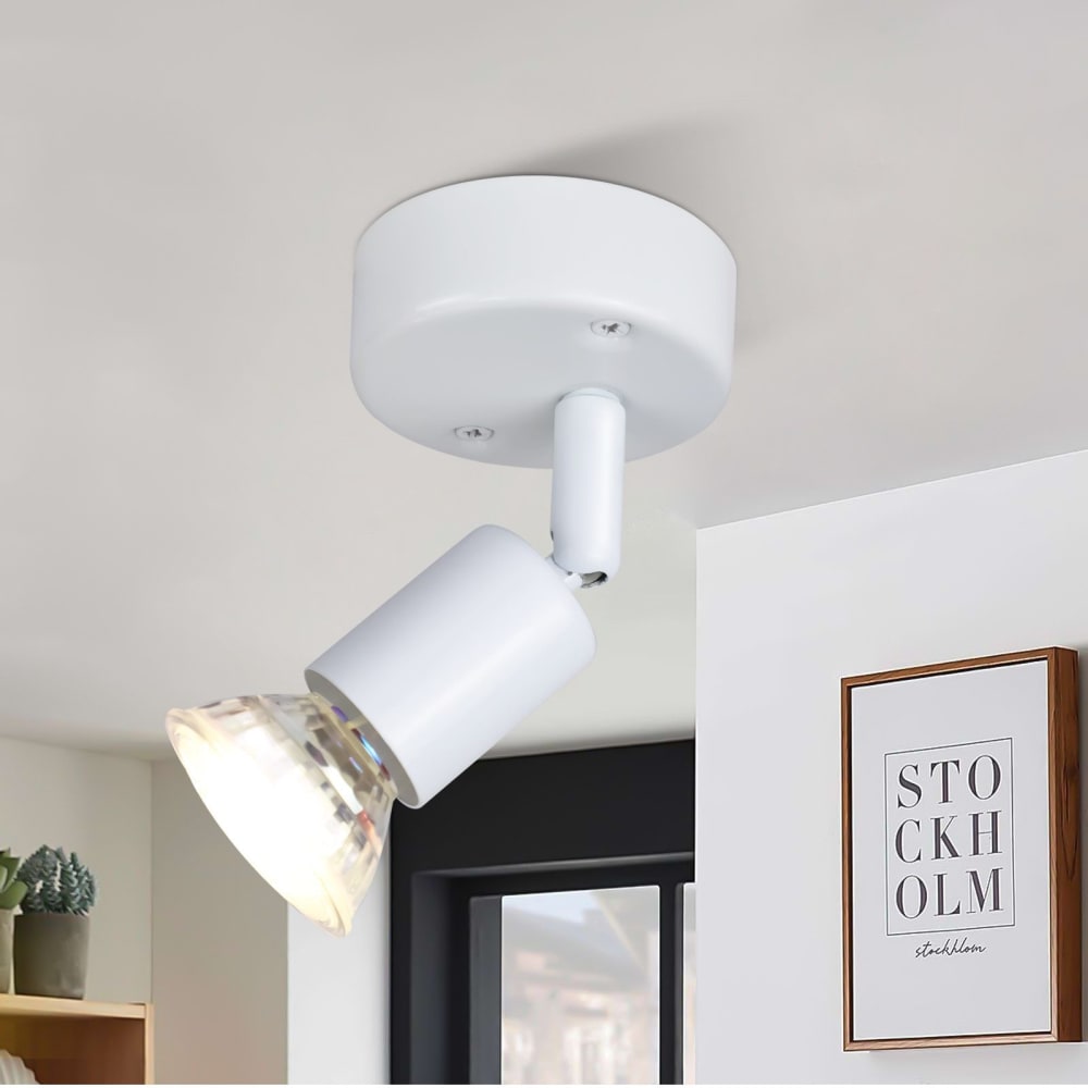 Spot de plafond en fer blanc 14x10x7cm gu10 — vue 3
