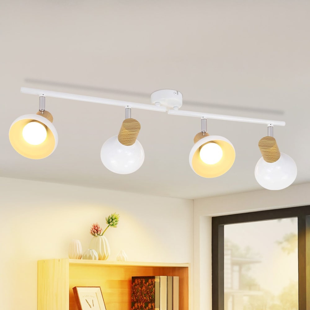 Spot de plafond en fer blanc 70x11x15.5cm e14 — vue 3