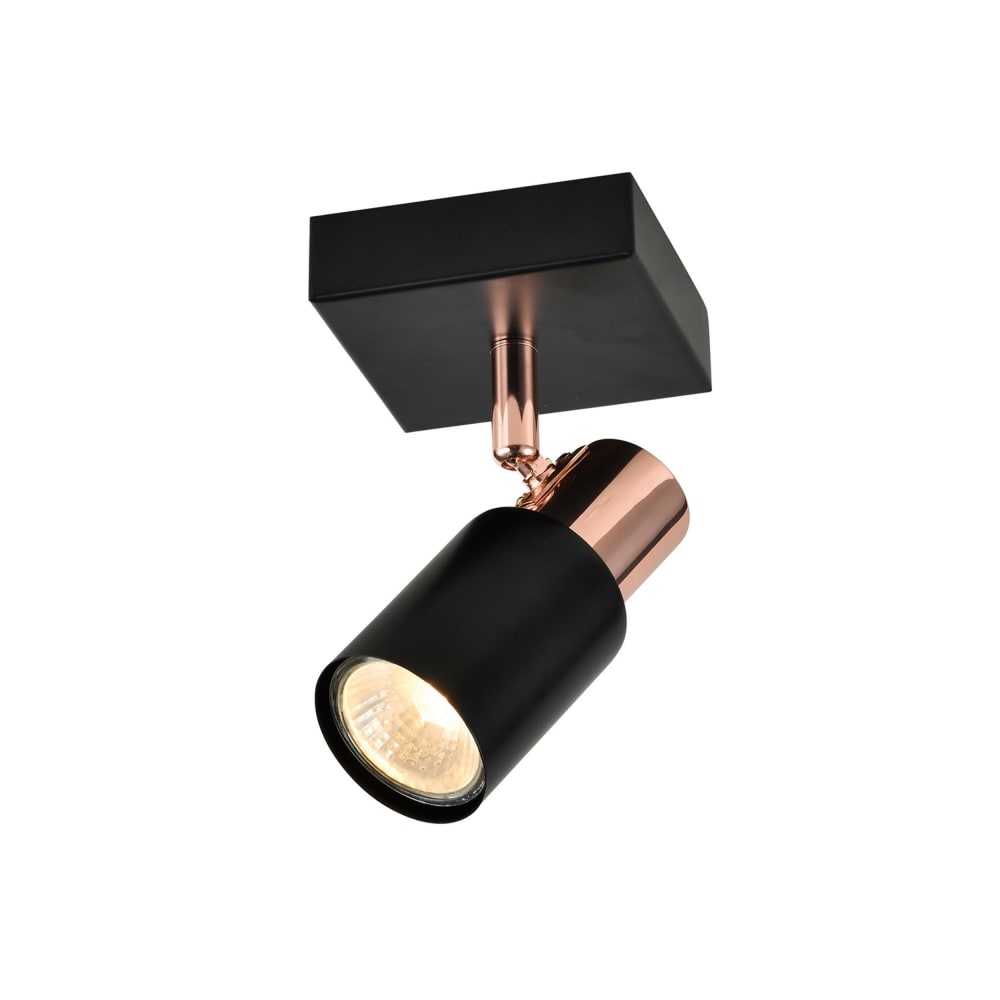 Spot de plafond en fer noir 10.5x9x15cm gu10