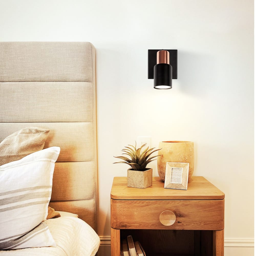 Spot de plafond en fer noir 10.5x9x15cm gu10 — vue 3