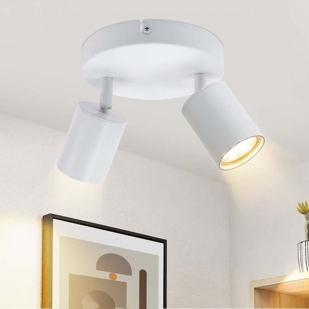 Spot de plafond en aluminium blanc 15x15x14.4cm gu10 — vue 3