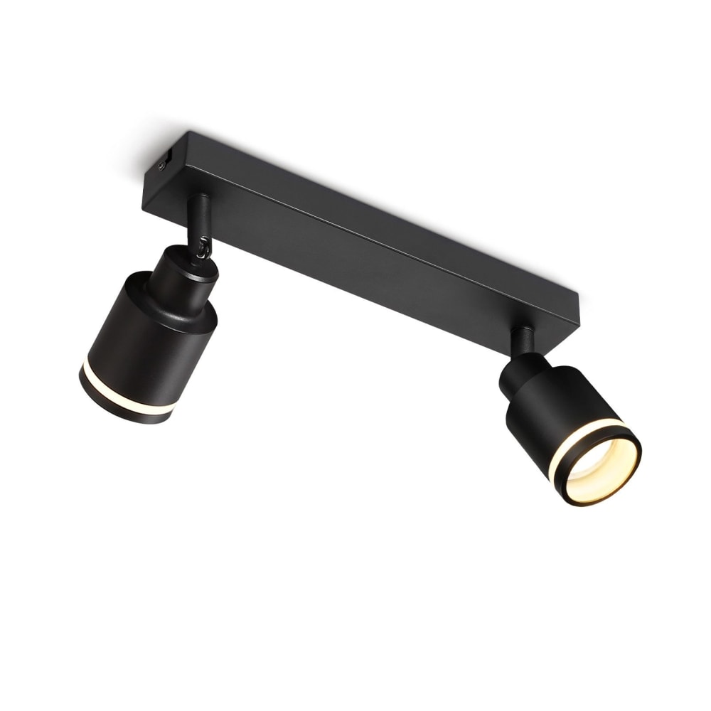 Spot de plafond en fer noir 30x5x15.7cm gu10