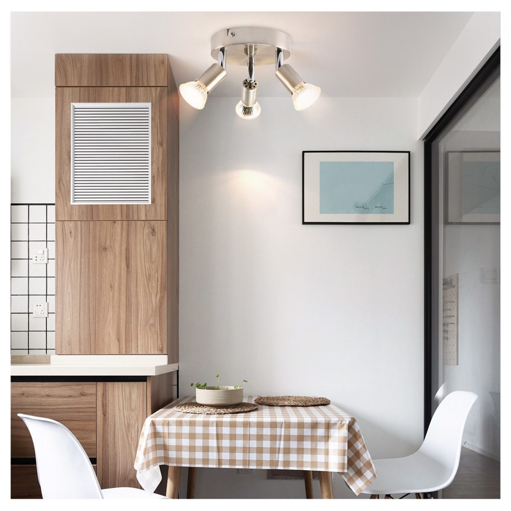 Spot de plafond en fer gris 12x12x8cm gu10 — vue 4