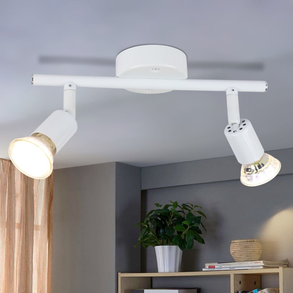 Spot de plafond en fer blanc 26x15x8cm gu10 — vue 3