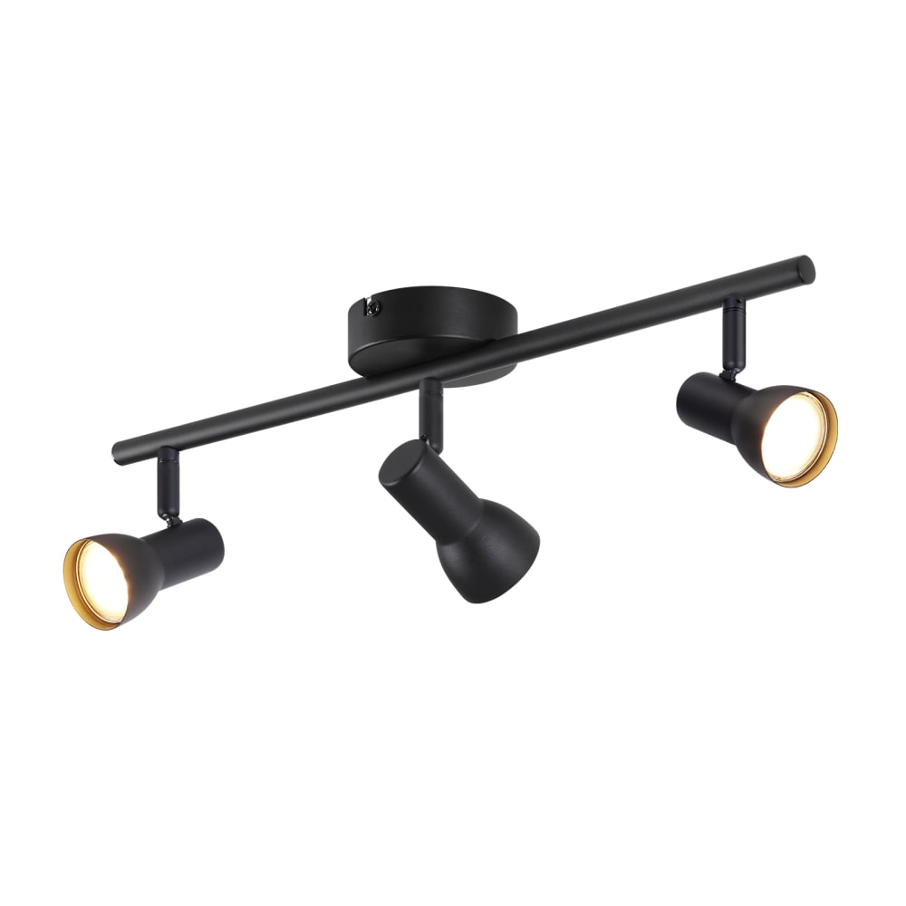 Spot de plafond en fer noir 42.5x8x15.5cm gu10