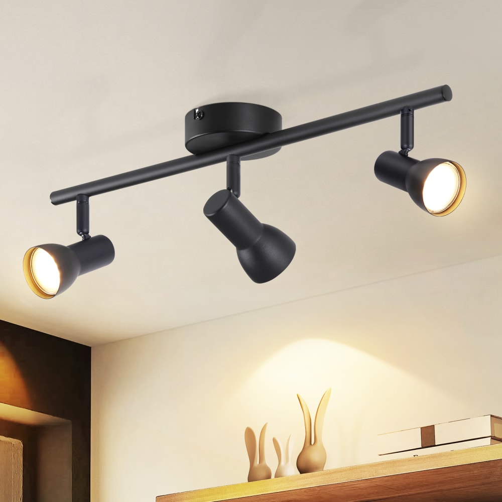 Spot de plafond en fer noir 42.5x8x15.5cm gu10 — vue 3