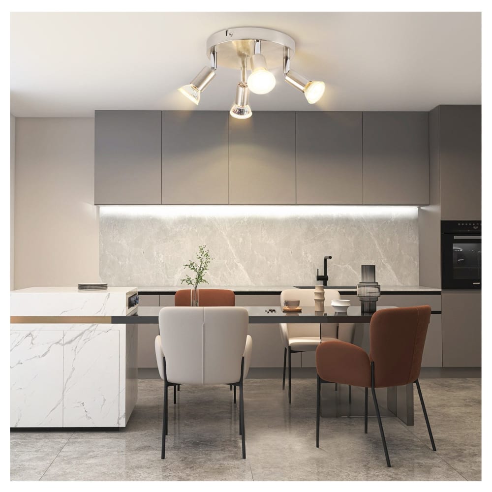 Spot de plafond en fer gris 18x18x11cm gu10 — vue 4