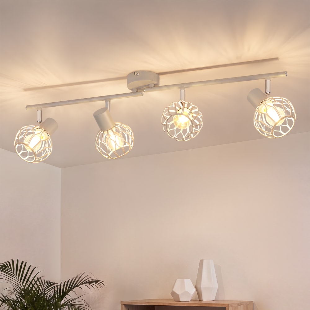 Spot de plafond en fer gris 70x10x18cm e14 — vue 3