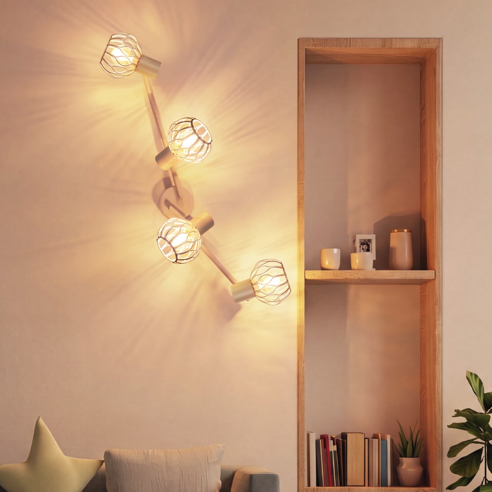 Spot de plafond en fer gris 70x10x18cm e14 — vue 4