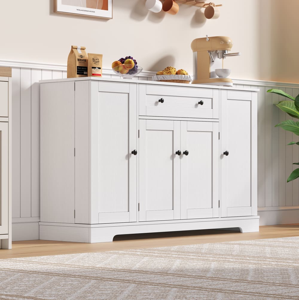Sideboard aus MDF mit Schublade 138 cm, Weiß - Maisons Du Monde