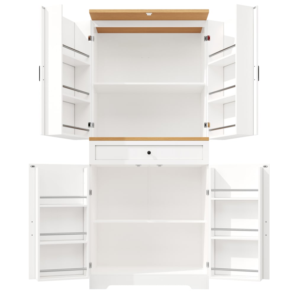 Buffets hauts en mdf avec anti-basculement blanc 80x40x180 cm