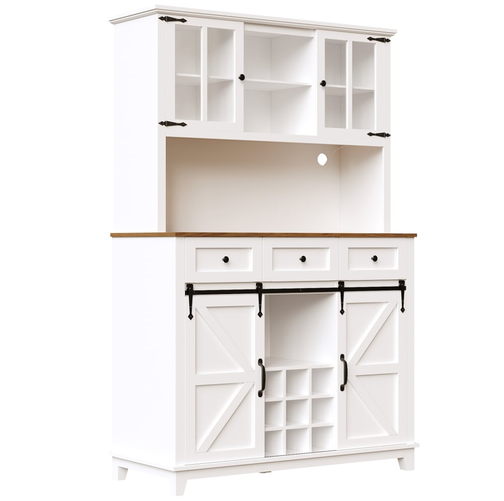 Buffet de cuisine en mdf avec led blanc 105x38,4x180 cm