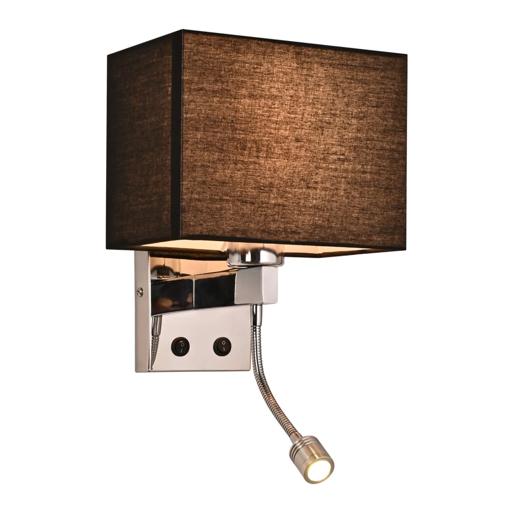 Applique murale fer noir 35x17x20cm led