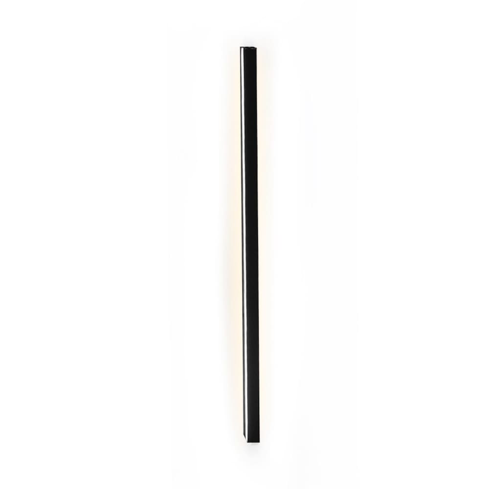 Applique murale aluminium noir 2.5x3.8x100cm led