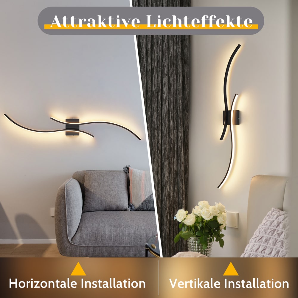 Applique murale aluminium noir 101.5x13.5x4.9cm led — vue 3