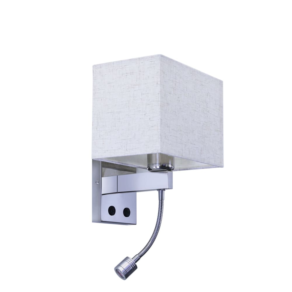 Applique murale fer couleur chrome 36x17x20cm led
