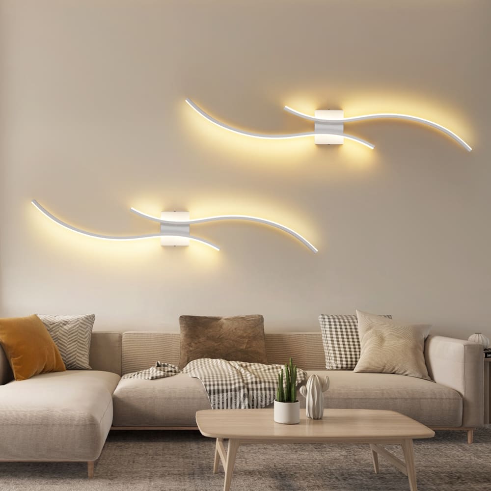 Applique murale aluminium blanc 101.5x13.5x4.9cm led — vue 4