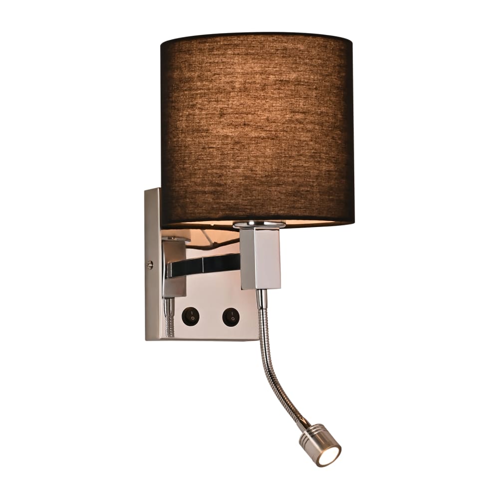 Applique murale fer noir 41x19.5x19.5cm led