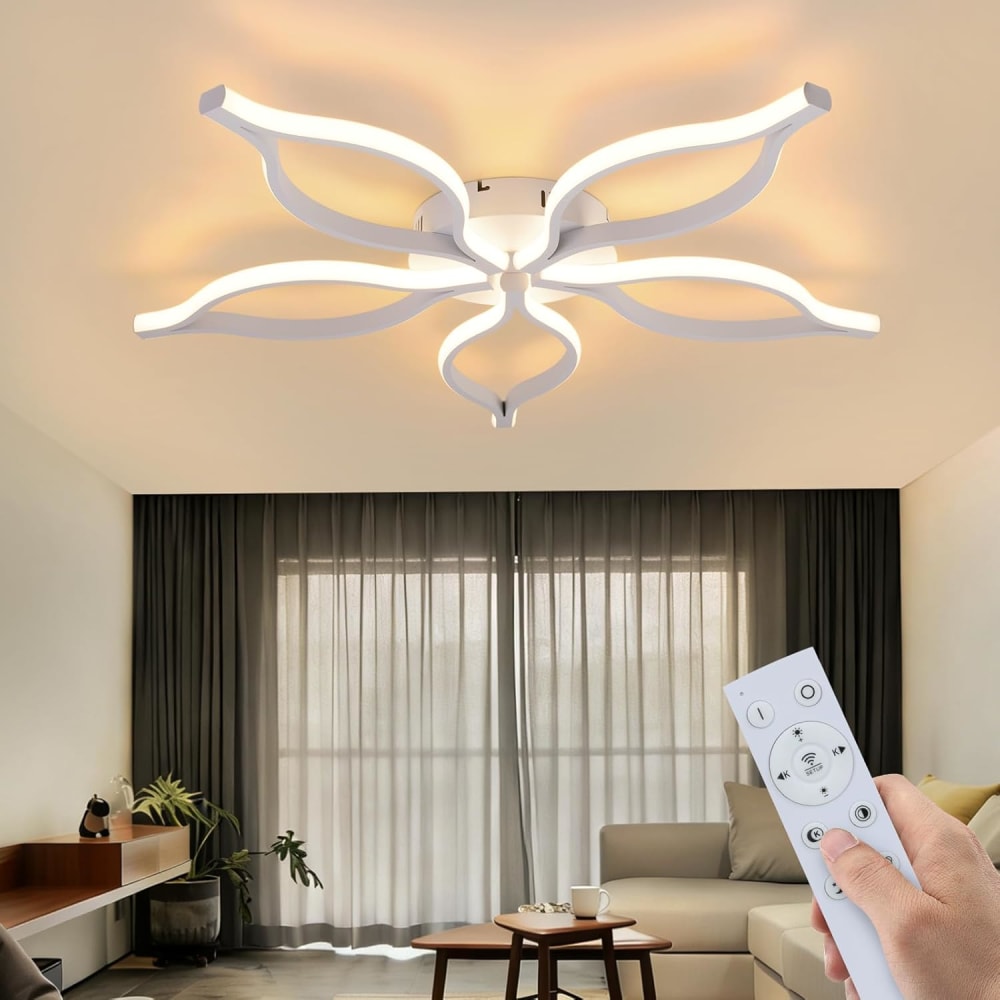 Plafonnier fer blanc 80x80x6cm led 75w — vue 3