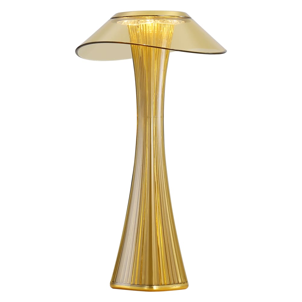 Lampe de table plastique doré 15.1x15.1x27.4cm led