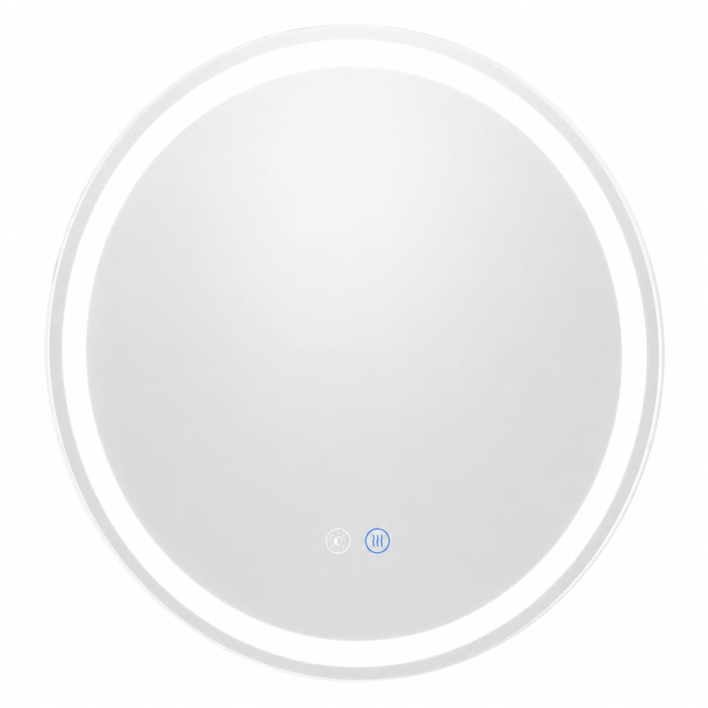ZMH Badspiegel mit Beleuchtung glas 70x70cm silber 21W style modern - -