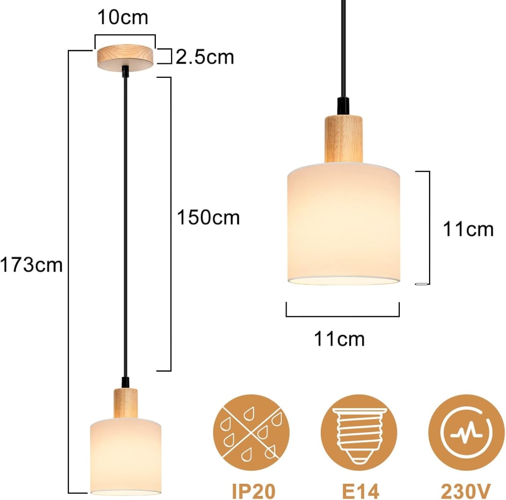 Suspension en fer blanc, h.173cm — vue 4