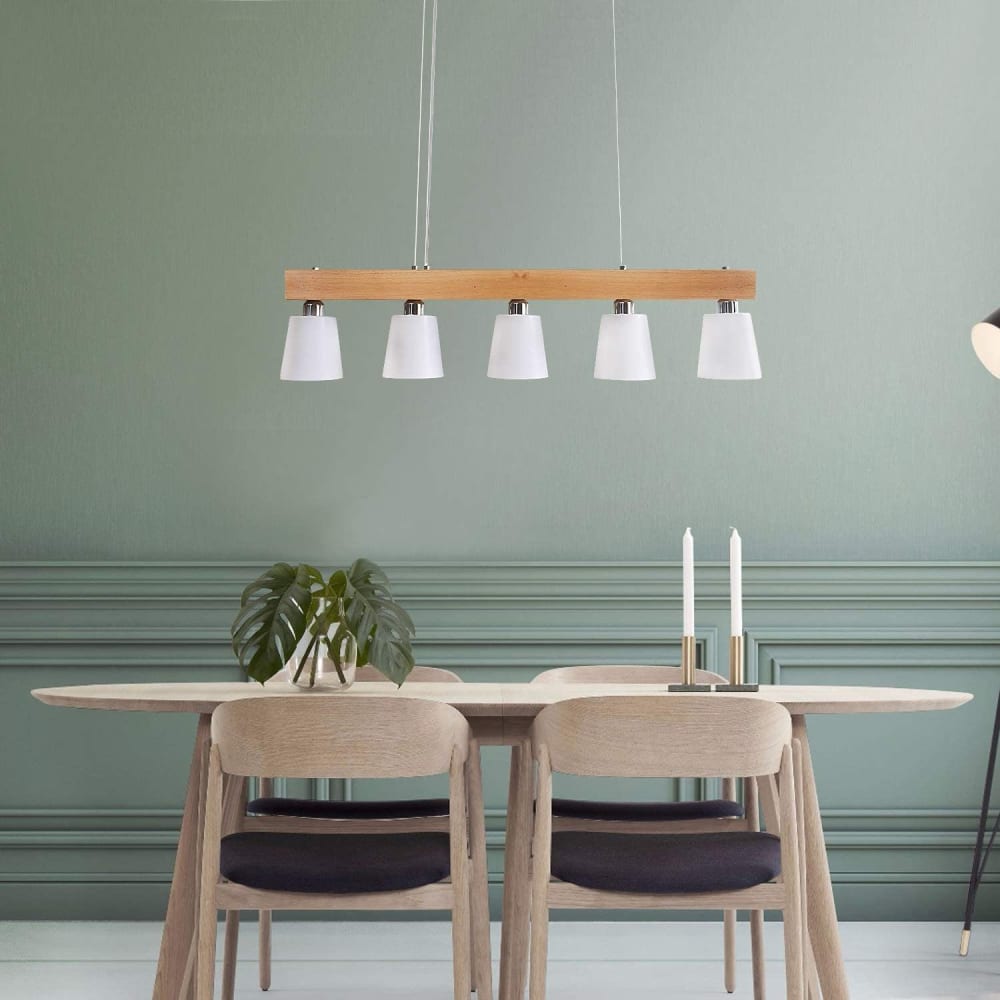 Suspension en fer, blanc, h.178cm — vue 4