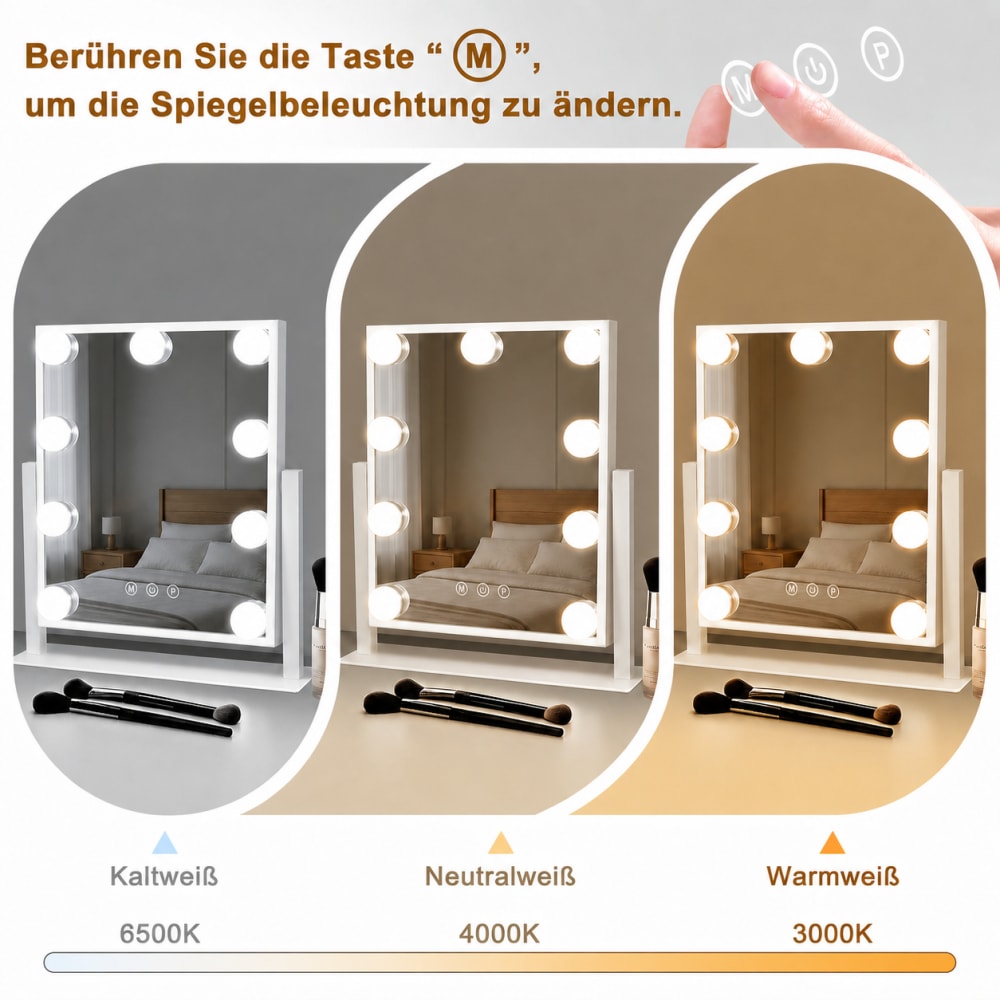 Lampe de table fer verre blanc 30.5x33.5x8cm led — vue 4