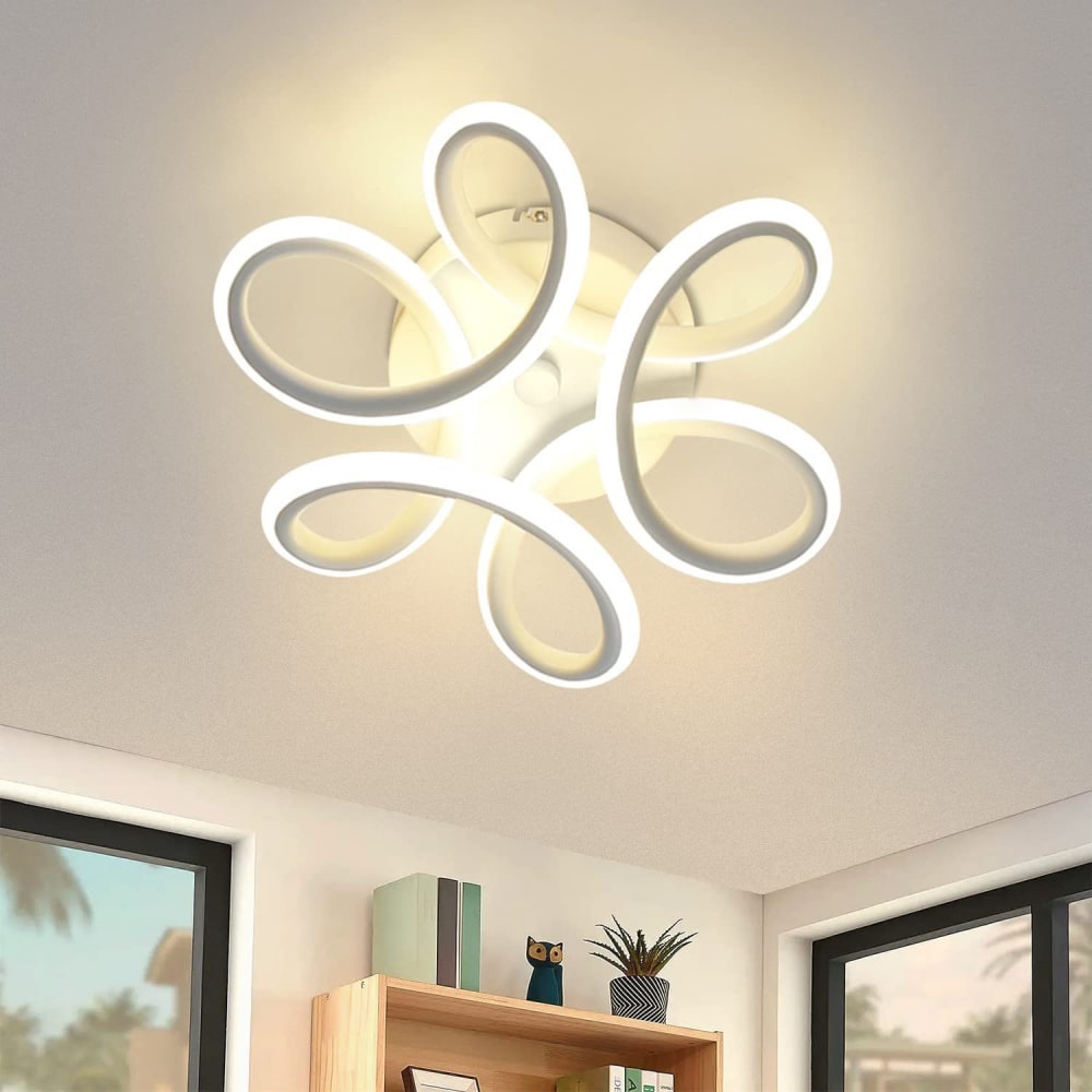 Plafonnier fer blanc 25x22.5x8.5cm led 26w — vue 3