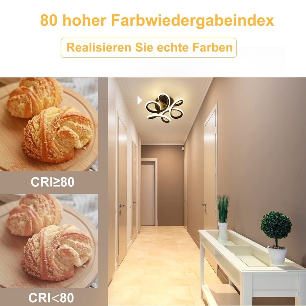 Plafonnier fer noir 25x22.5x8.5cm led 26w — vue 4