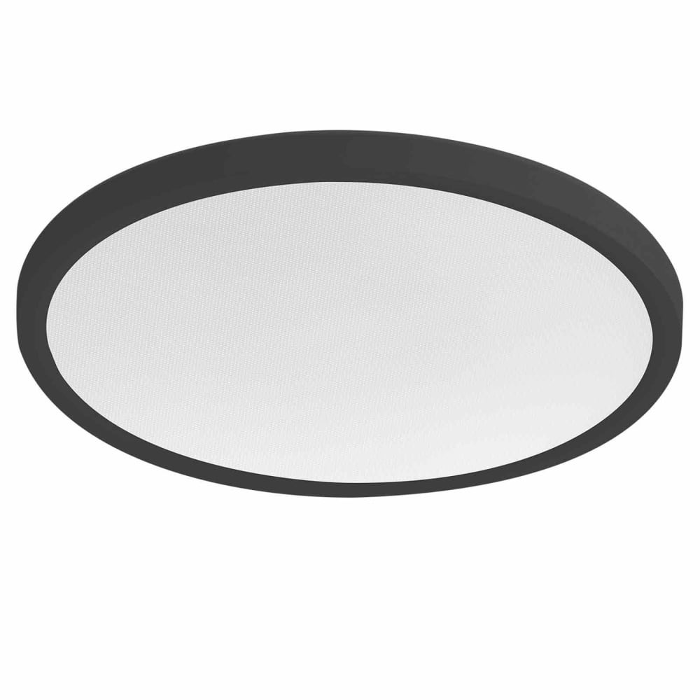 Plafonnier plastique noir 30x30x2.6cm led 24w