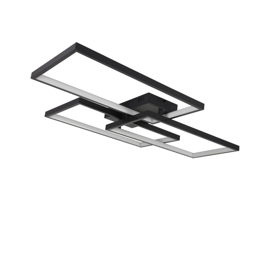 Plafonnier fer noir 80x53.5x8cm led 72w