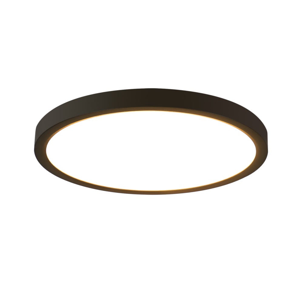 Plafonnier plastique noir 17x17x2.5cm led 8w