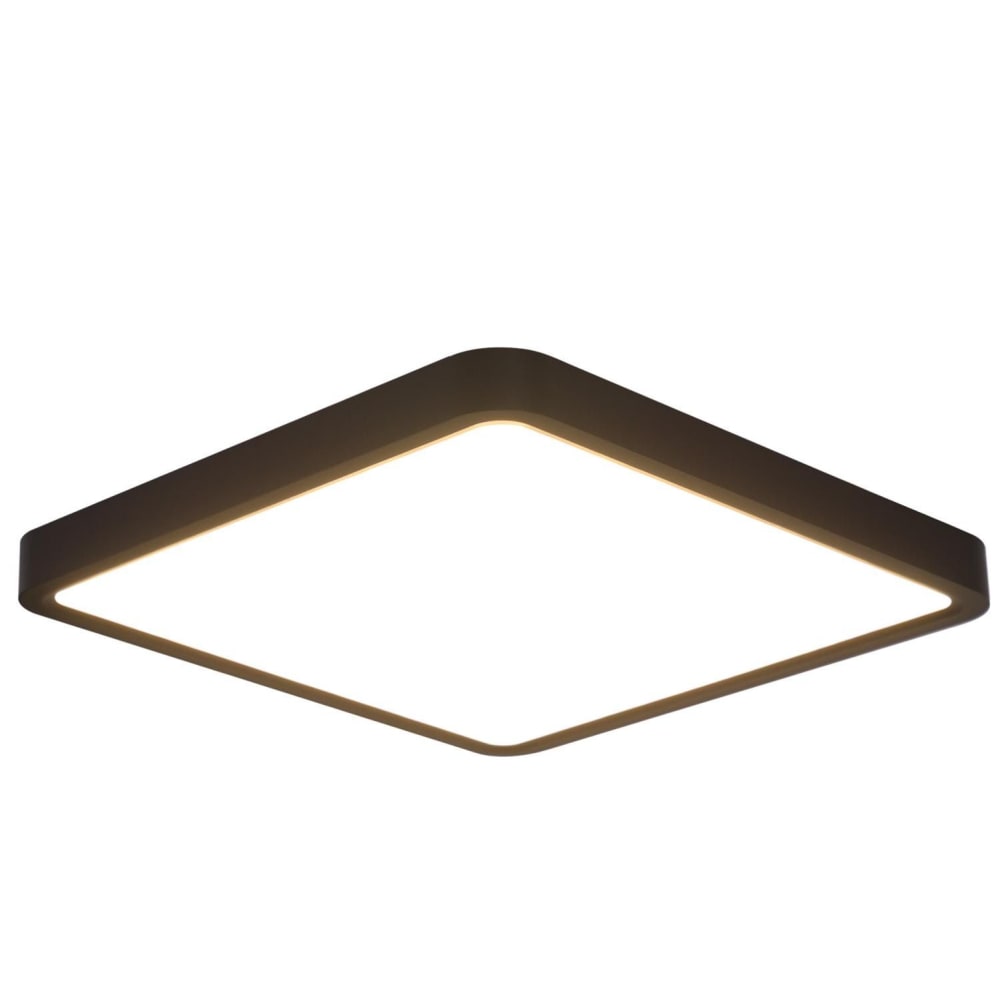 Plafonnier en plastique noir 23x23x2.4cm led 3000k 18w
