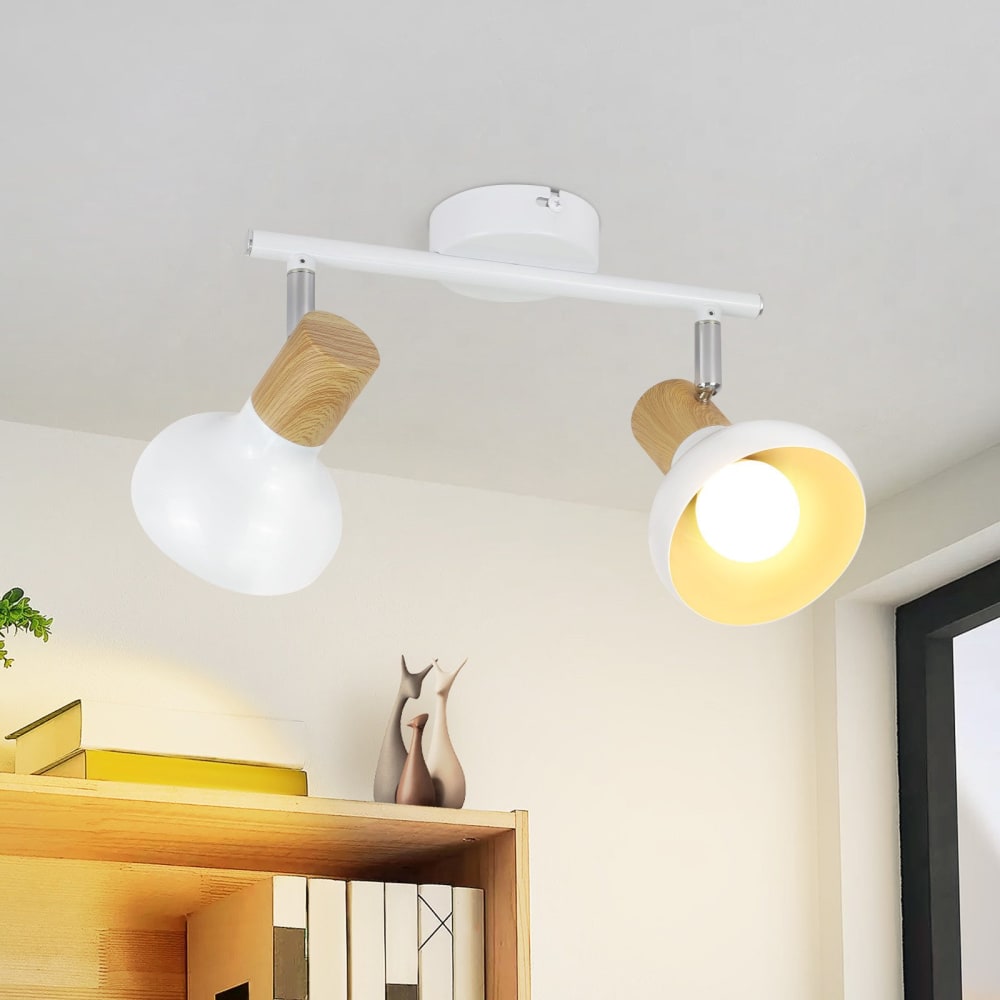 Spot de plafond en fer blanc 25.5x11x15.5cm e14 — vue 3