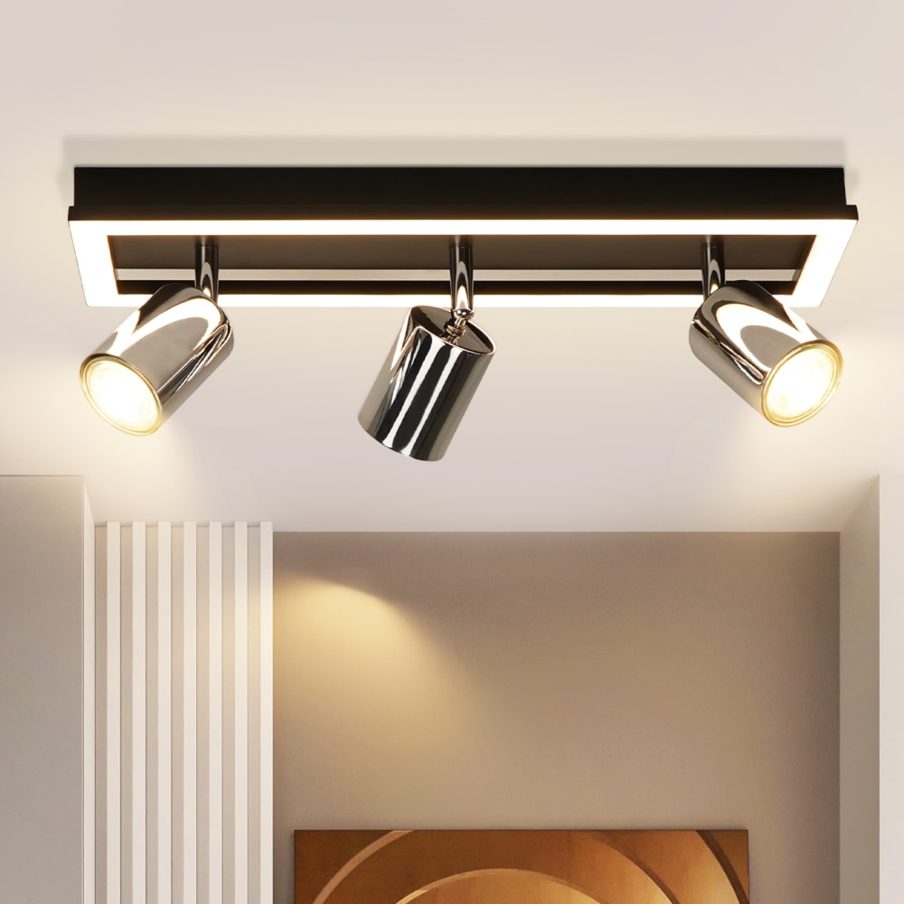 Spot de plafond en fer noir 42x13x15.5cm gu10 — vue 3