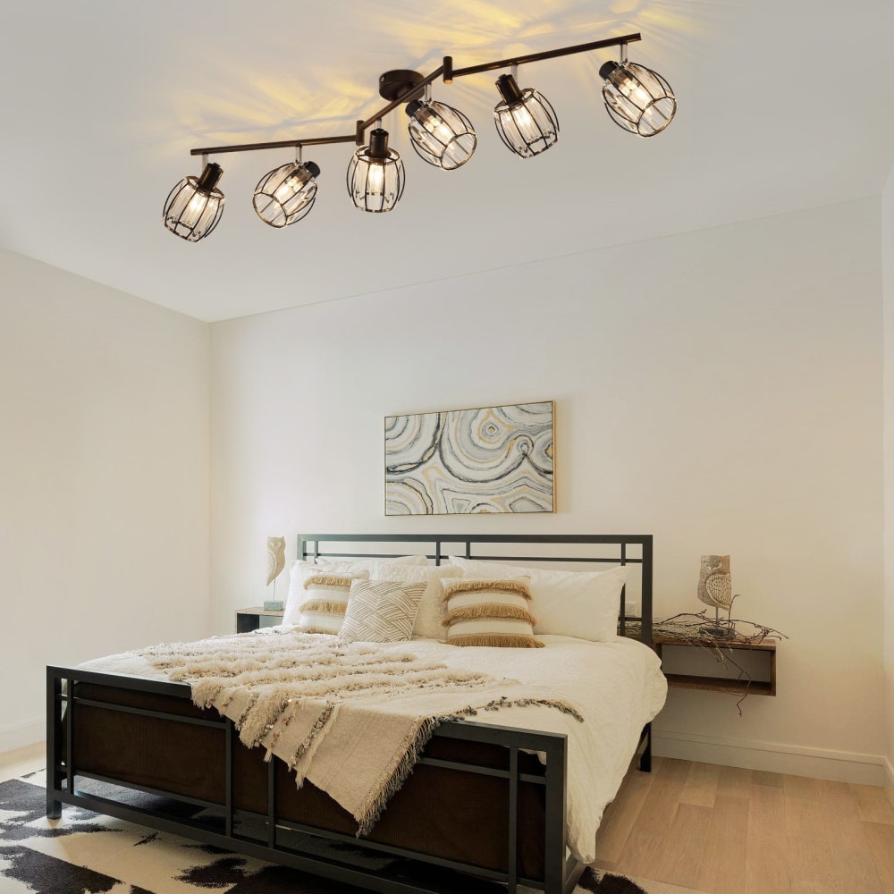 Spot de plafond en fer noir 103x57x21cm e14 — vue 4