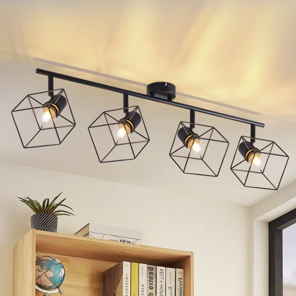 Spot de plafond en fer noir 72x17x17cm e14 — vue 3