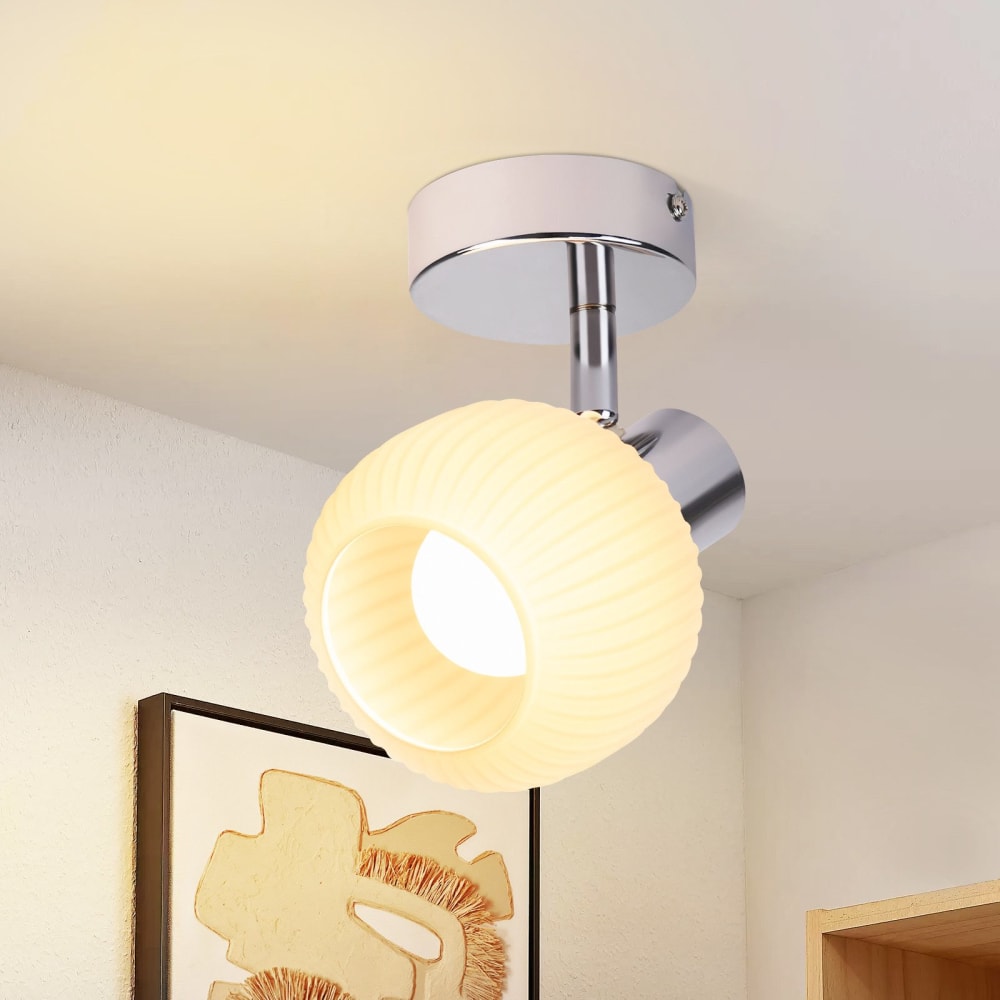 Spot de plafond fer blanc 12.5x10x13cm e14 1 flammes — vue 3
